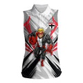 St Kilda Saints Australian Football Women Sleeveless Polo Shirt Superhero Mascot Graphic - Bold Team Colors