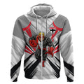 St Kilda Saints Australian Football Zip Hoodie Superhero Mascot Graphic - Bold Team Colors
