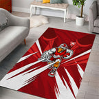 Sydney Swans Australian Football Area Rug Muscular Swan Mascot - Bold Team Colors