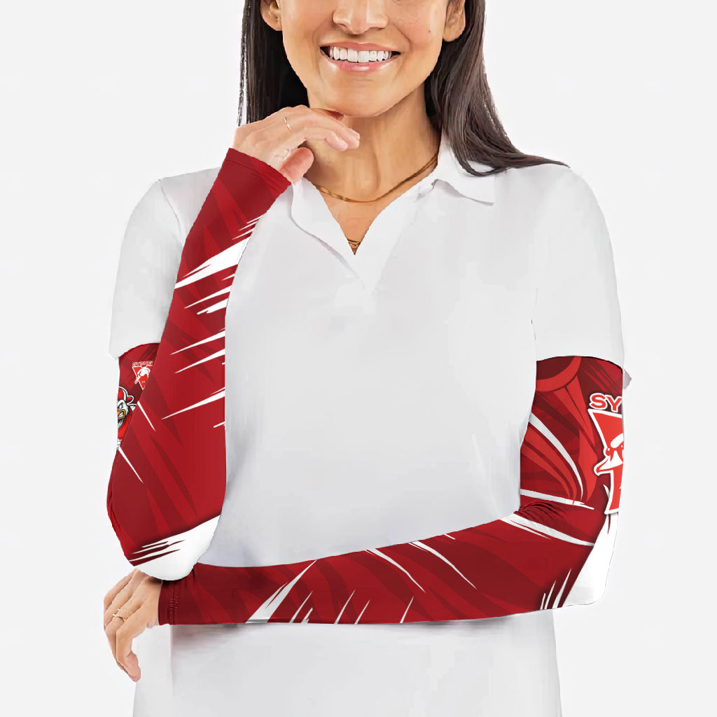 Sydney Swans Australian Football Arm Sleeves Muscular Swan Mascot - Bold Team Colors