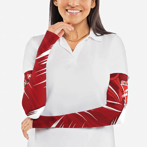 Sydney Swans Australian Football Arm Sleeves Muscular Swan Mascot - Bold Team Colors