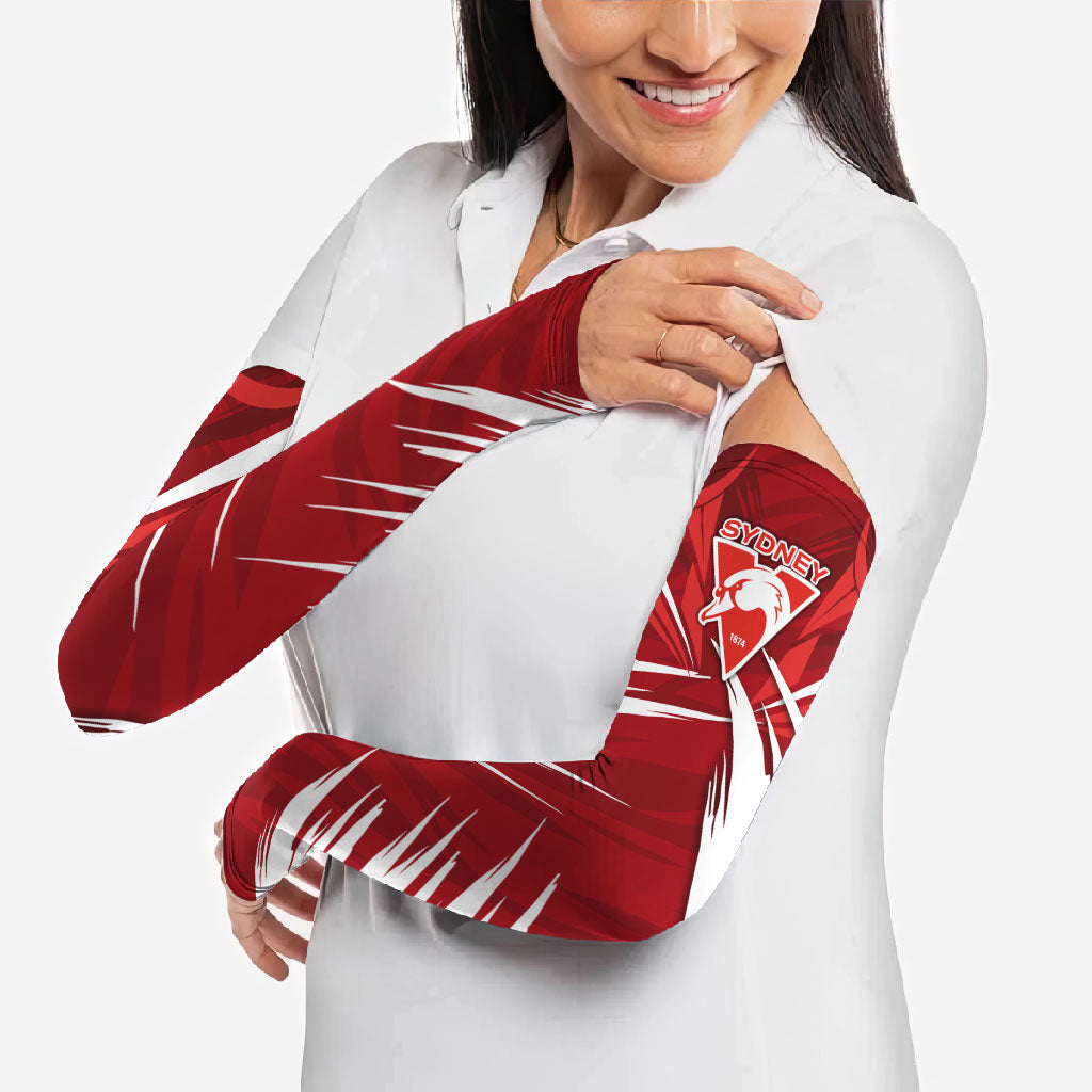 Sydney Swans Australian Football Arm Sleeves Muscular Swan Mascot - Bold Team Colors
