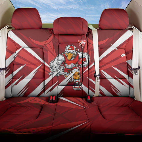 Sydney Swans Australian Football Back Car Seat Cover Muscular Swan Mascot - Bold Team Colors