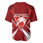 Sydney Swans Australian Football Baseball Jersey Muscular Swan Mascot - Bold Team Colors