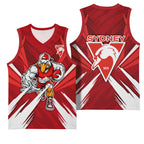 Sydney Swans Australian Football Basketball Jersey Muscular Swan Mascot - Bold Team Colors