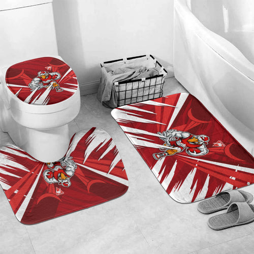 Sydney Swans Australian Football Bathroom Set Muscular Swan Mascot - Bold Team Colors