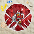Sydney Swans Australian Football Beach Blanket Muscular Swan Mascot - Bold Team Colors