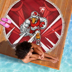 Sydney Swans Australian Football Beach Blanket Muscular Swan Mascot - Bold Team Colors