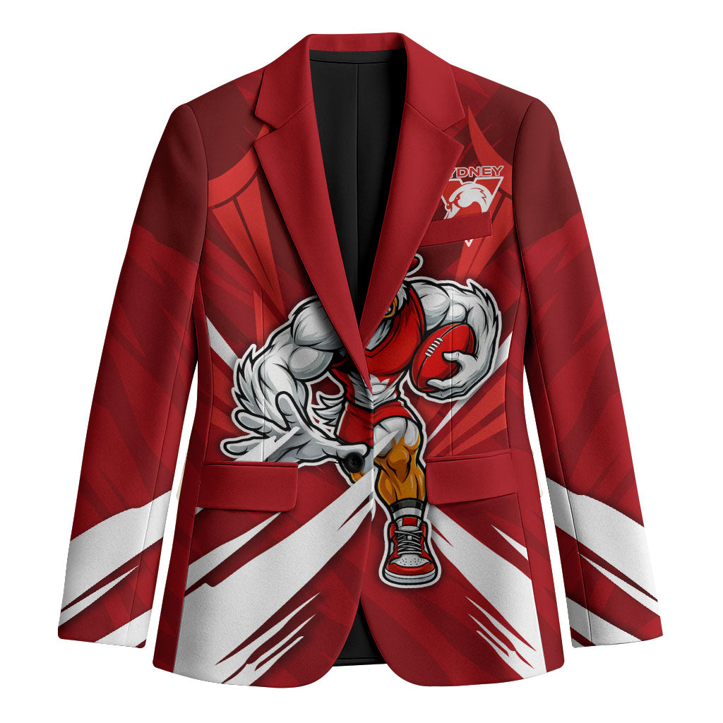 Sydney Swans Australian Football Blazer Muscular Swan Mascot - Bold Team Colors