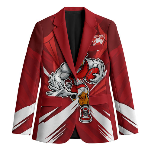 Sydney Swans Australian Football Blazer Muscular Swan Mascot - Bold Team Colors