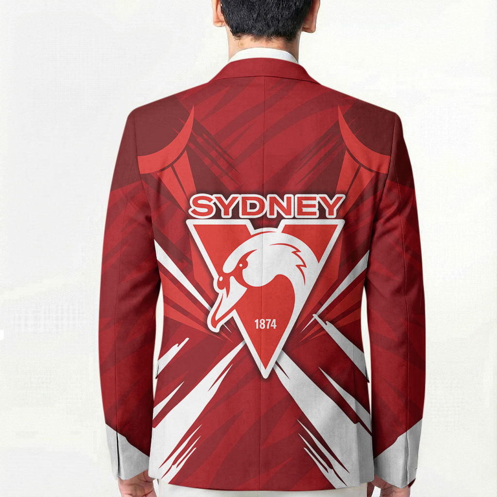 Sydney Swans Australian Football Blazer Muscular Swan Mascot - Bold Team Colors