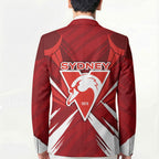 Sydney Swans Australian Football Blazer Muscular Swan Mascot - Bold Team Colors