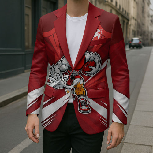 Sydney Swans Australian Football Blazer Muscular Swan Mascot - Bold Team Colors