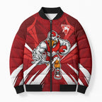Sydney Swans Australian Football Bomber Puffer Jacket Muscular Swan Mascot - Bold Team Colors