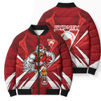 Sydney Swans Australian Football Bomber Puffer Jacket Muscular Swan Mascot - Bold Team Colors