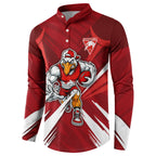 Sydney Swans Australian Football Button Sweatshirt Muscular Swan Mascot - Bold Team Colors