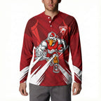 Sydney Swans Australian Football Button Sweatshirt Muscular Swan Mascot - Bold Team Colors