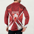 Sydney Swans Australian Football Button Sweatshirt Muscular Swan Mascot - Bold Team Colors