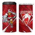 Sydney Swans Australian Football 4 in 1 Can Cooler Tumbler Muscular Swan Mascot - Bold Team Colors