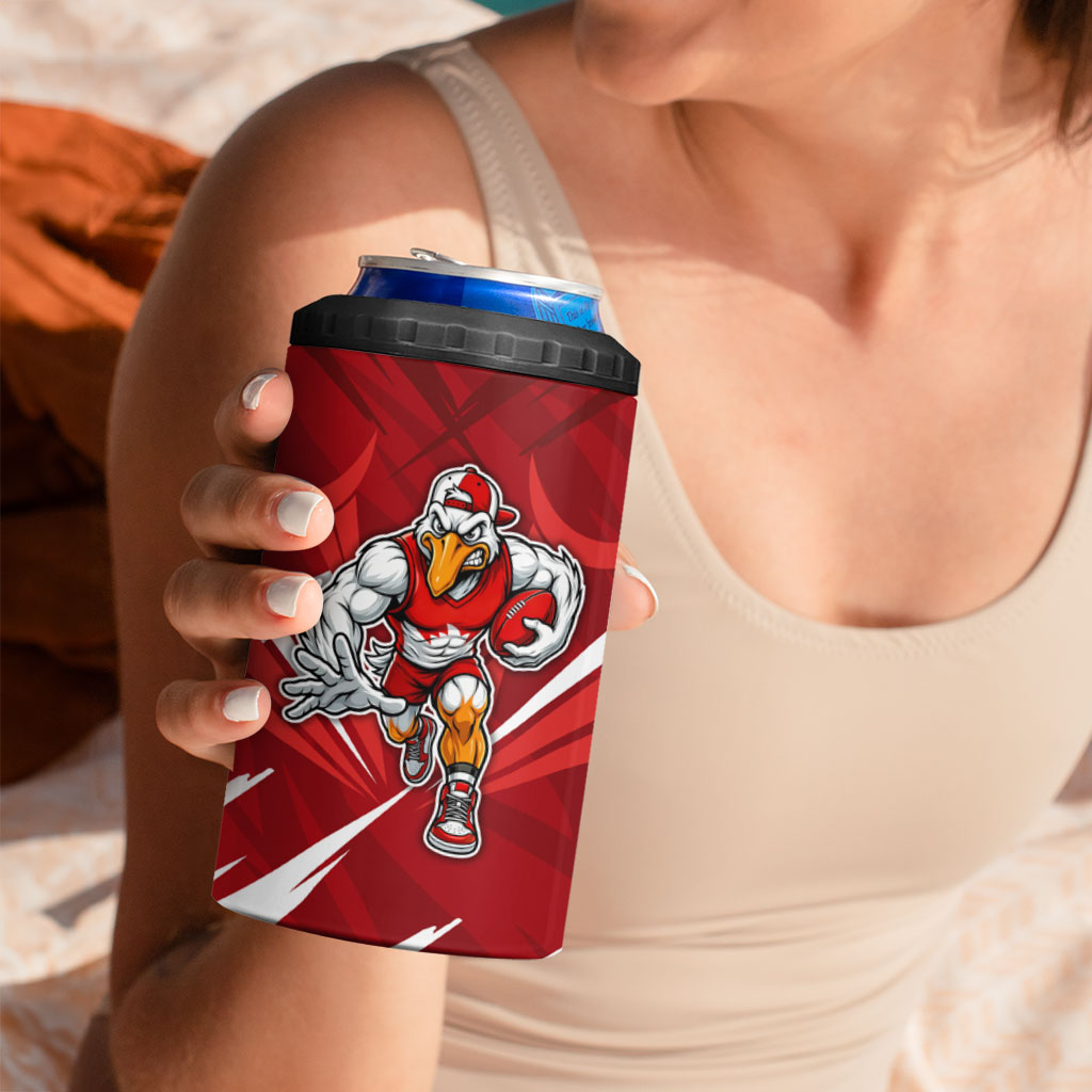 Sydney Swans Australian Football 4 in 1 Can Cooler Tumbler Muscular Swan Mascot - Bold Team Colors