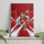 Sydney Swans Australian Football Canvas Wall Art Muscular Swan Mascot - Bold Team Colors