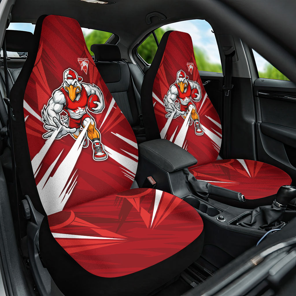 Sydney Swans Australian Football Car Seat Cover Muscular Swan Mascot - Bold Team Colors
