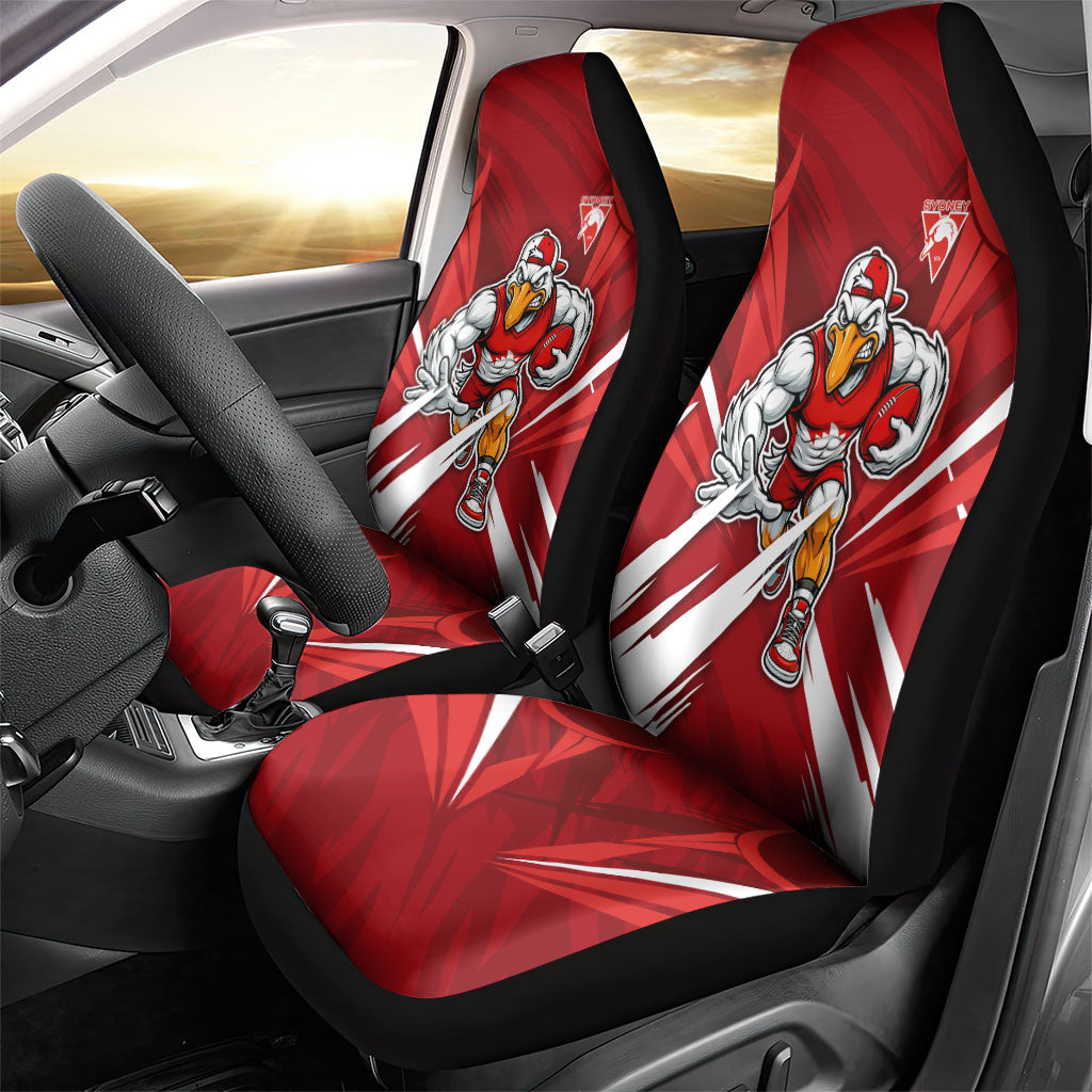 Sydney Swans Australian Football Car Seat Cover Muscular Swan Mascot - Bold Team Colors