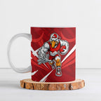 Sydney Swans Australian Football Ceramic Mug Muscular Swan Mascot - Bold Team Colors