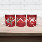 Sydney Swans Australian Football Ceramic Mug Muscular Swan Mascot - Bold Team Colors