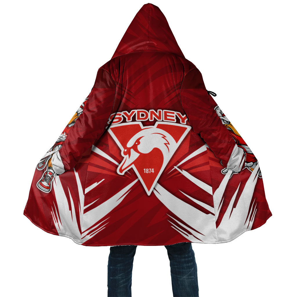 Sydney Swans Australian Football Cloak Muscular Swan Mascot - Bold Team Colors