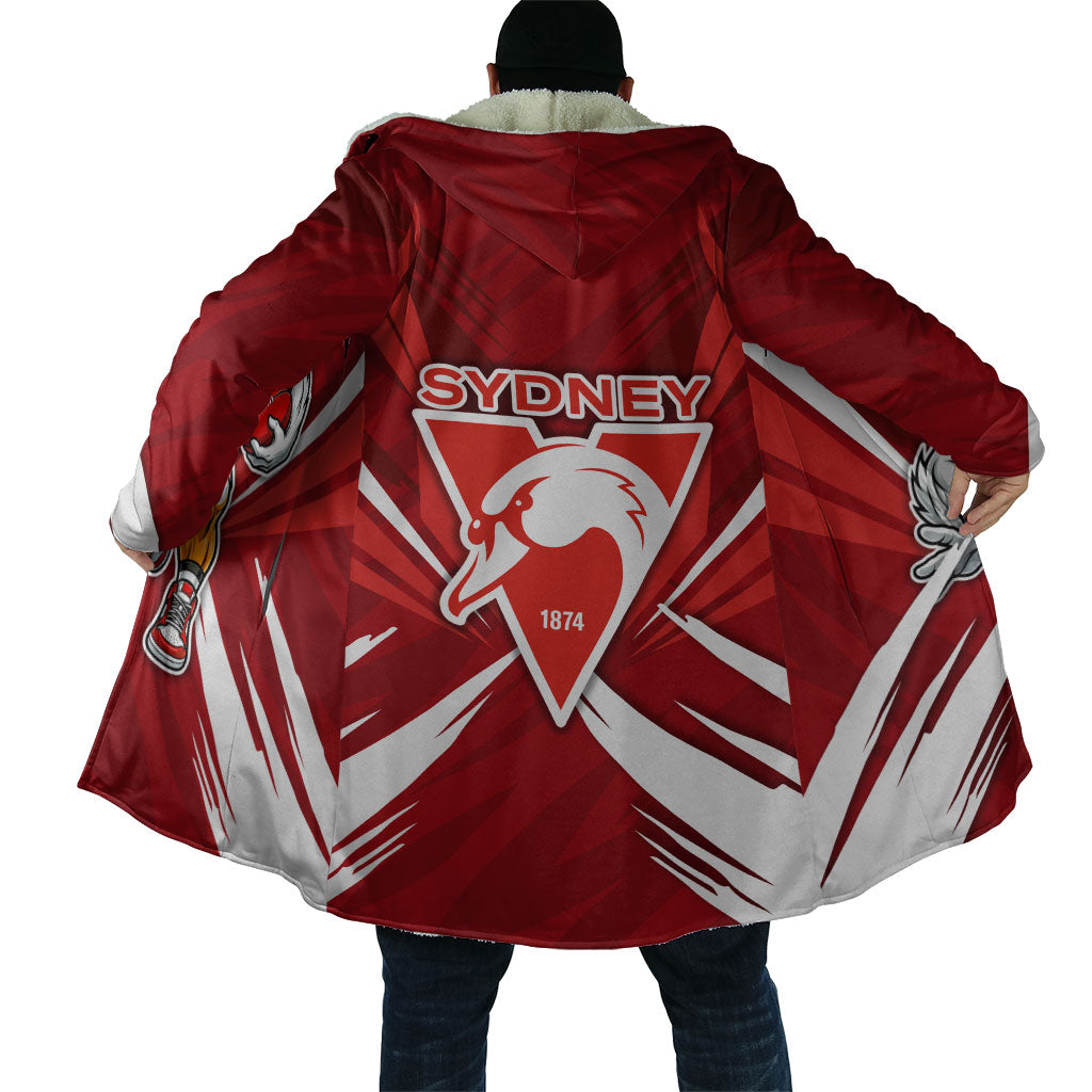 Sydney Swans Australian Football Cloak Muscular Swan Mascot - Bold Team Colors