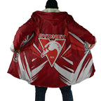 Sydney Swans Australian Football Cloak Muscular Swan Mascot - Bold Team Colors