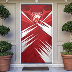 Sydney Swans Australian Football Door Cover Muscular Swan Mascot - Bold Team Colors