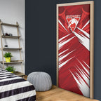 Sydney Swans Australian Football Door Cover Muscular Swan Mascot - Bold Team Colors
