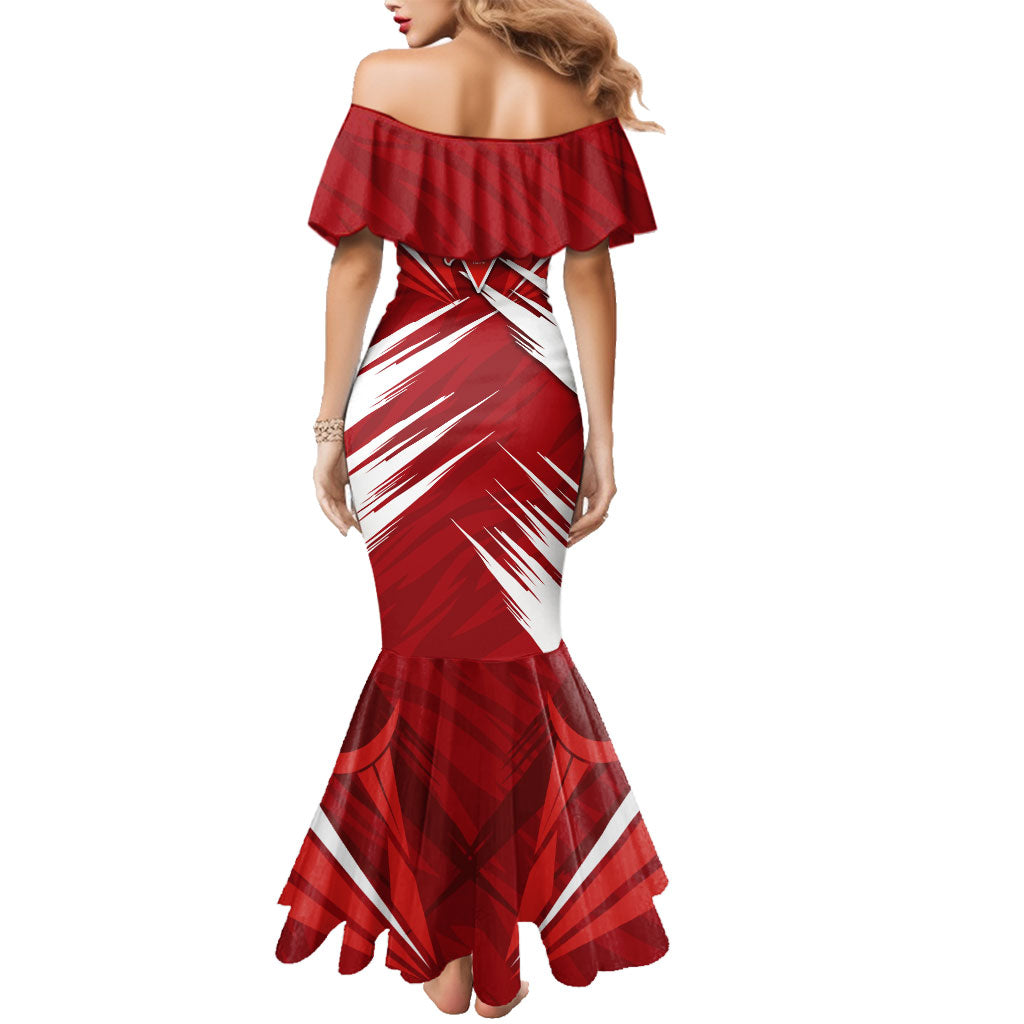 Sydney Swans Australian Football Family Matching Mermaid Dress and Hawaiian Shirt Muscular Swan Mascot - Bold Team Colors