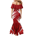 Sydney Swans Australian Football Family Matching Mermaid Dress and Hawaiian Shirt Muscular Swan Mascot - Bold Team Colors