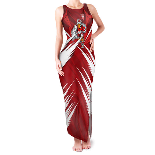Sydney Swans Australian Football Family Matching Tank Maxi Dress and Hawaiian Shirt Muscular Swan Mascot - Bold Team Colors