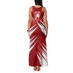 Sydney Swans Australian Football Family Matching Tank Maxi Dress and Hawaiian Shirt Muscular Swan Mascot - Bold Team Colors