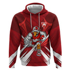 Sydney Swans Australian Football Hoodie Muscular Swan Mascot - Bold Team Colors