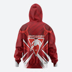 Sydney Swans Australian Football Hoodie Muscular Swan Mascot - Bold Team Colors