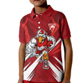 Sydney Swans Australian Football Kid Polo Shirt Muscular Swan Mascot - Bold Team Colors
