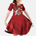 Sydney Swans Australian Football Kid Short Sleeve Dress Muscular Swan Mascot - Bold Team Colors