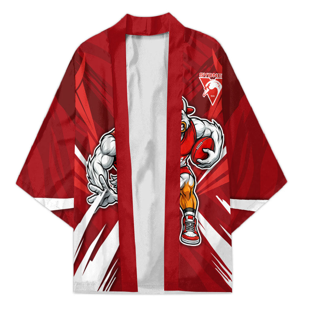 Sydney Swans Australian Football Kimono Muscular Swan Mascot - Bold Team Colors