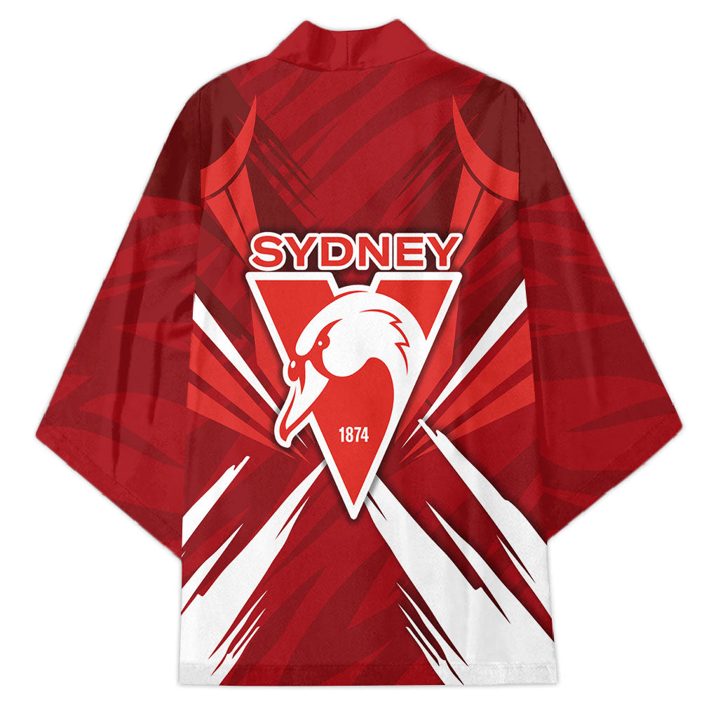 Sydney Swans Australian Football Kimono Muscular Swan Mascot - Bold Team Colors