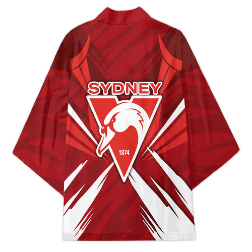 Sydney Swans Australian Football Kimono Muscular Swan Mascot - Bold Team Colors