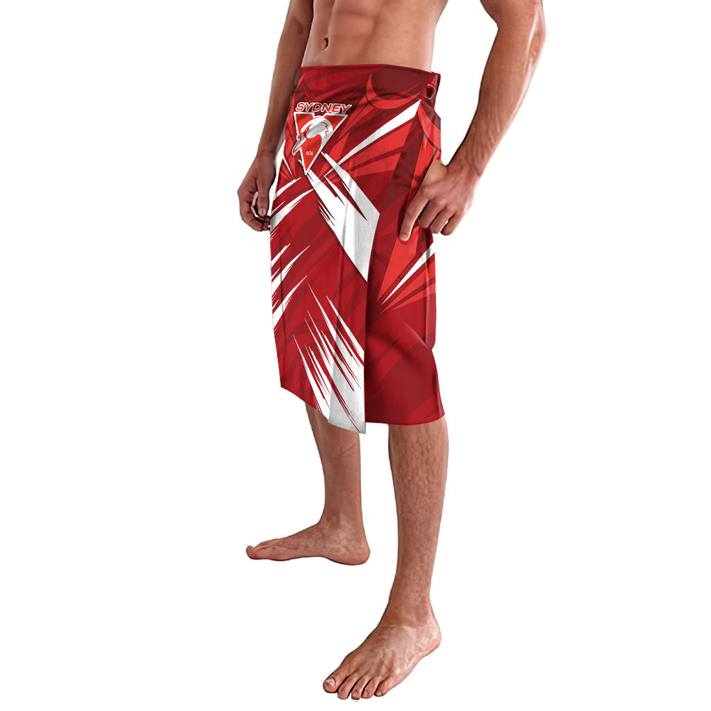Sydney Swans Australian Football Lavalava Muscular Swan Mascot - Bold Team Colors