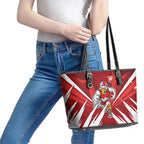 Sydney Swans Australian Football Leather Tote Bag Muscular Swan Mascot - Bold Team Colors