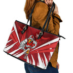 Sydney Swans Australian Football Leather Tote Bag Muscular Swan Mascot - Bold Team Colors