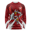 Sydney Swans Australian Football Long Sleeve Shirt Muscular Swan Mascot - Bold Team Colors