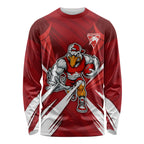 Sydney Swans Australian Football Long Sleeve Shirt Muscular Swan Mascot - Bold Team Colors